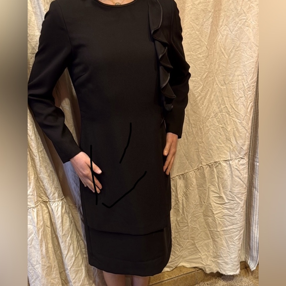 ⚜️ Elegant classic KASPER Black Dress ss 6